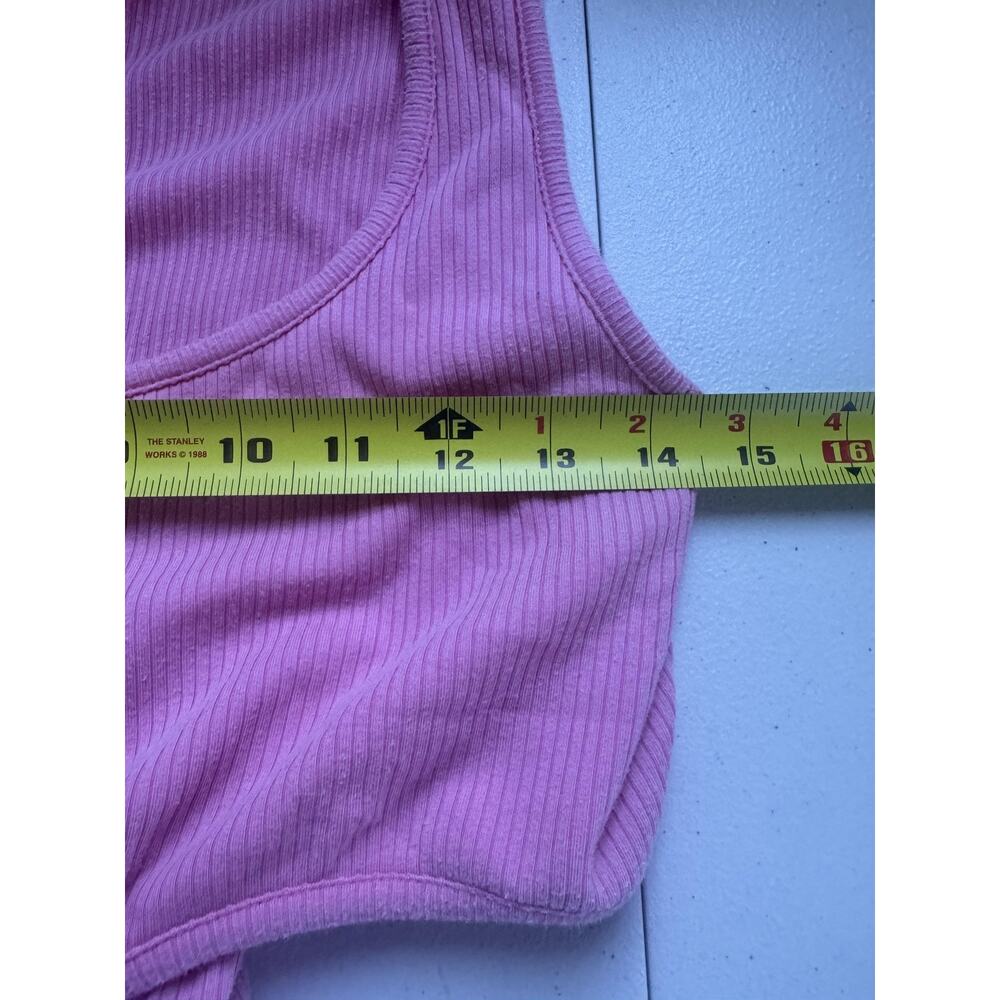 L*SPACE Dress Womens XL Pink Cutout Ribbed Tank Bodycon Maxi Beach Sundress - Picture 5 of 11